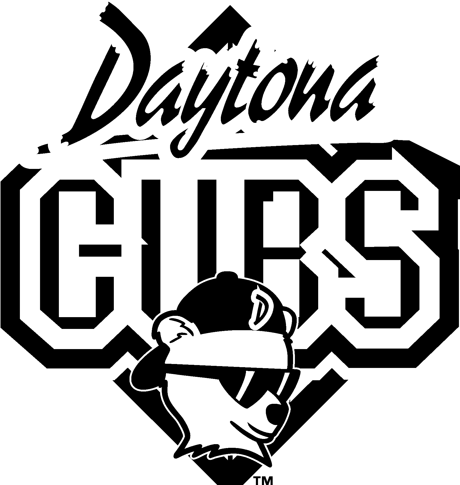 Daytona Cubs Black Logo Vector Logo